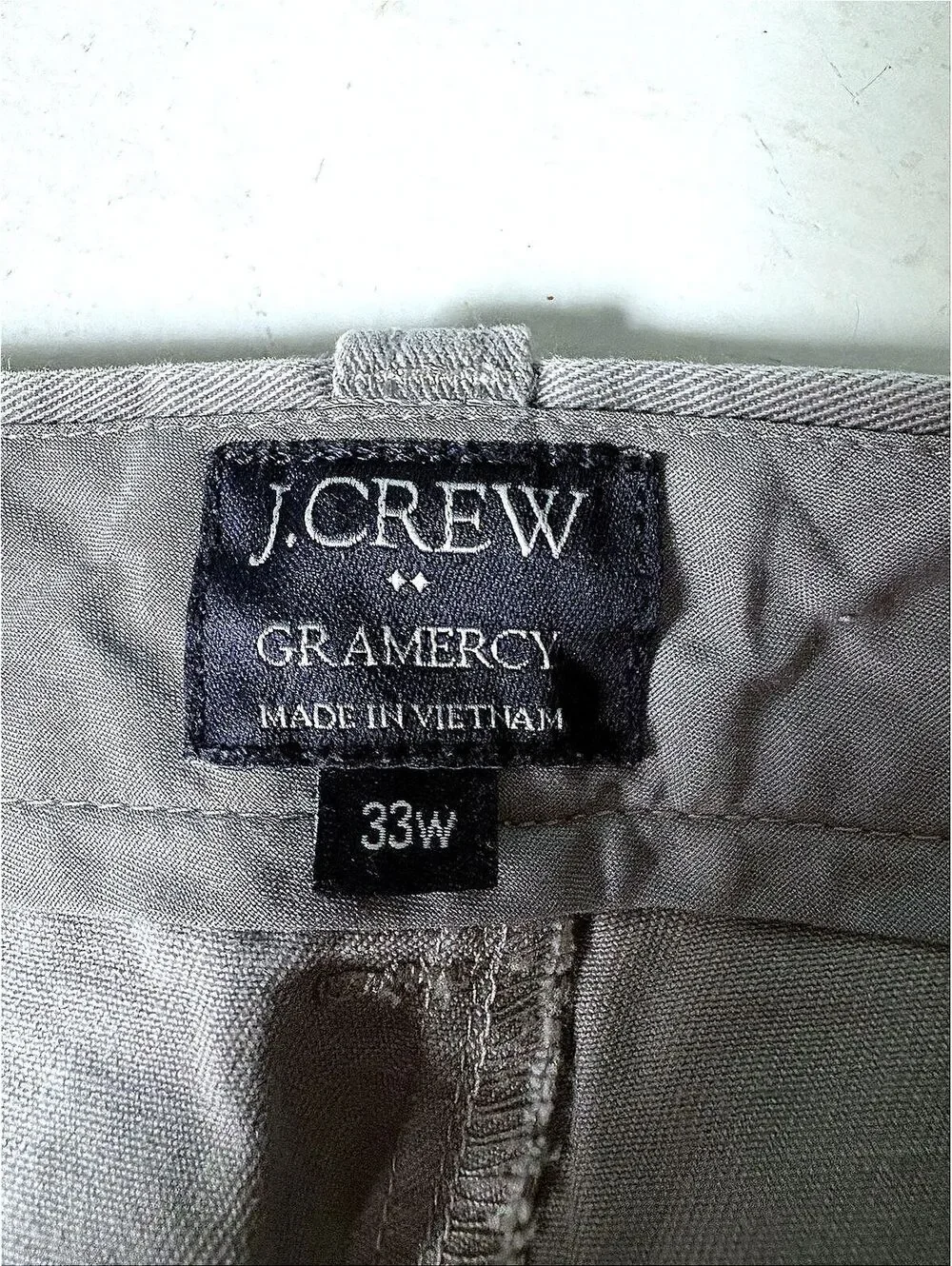 J.Crew Men's Gray Cotton Chino Shorts Size 16